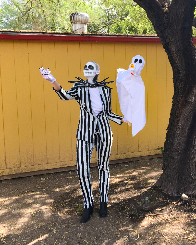 Person dressed as Jack Skellington from The Nightmare Before Christmas