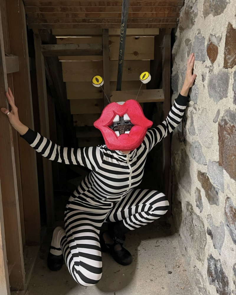 Halloween costume of Oblina from animated series Ahh Real Monsters 